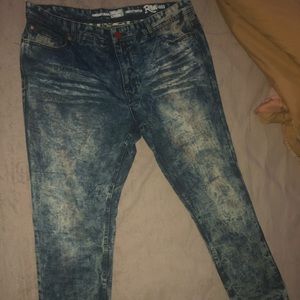 Dark blue denim jeans